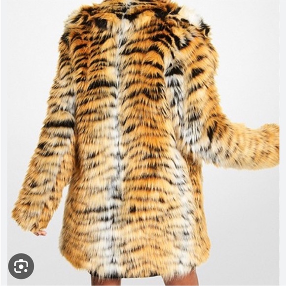 Michael kors glam tiger leopard faux fur coat - Picture 4 of 8